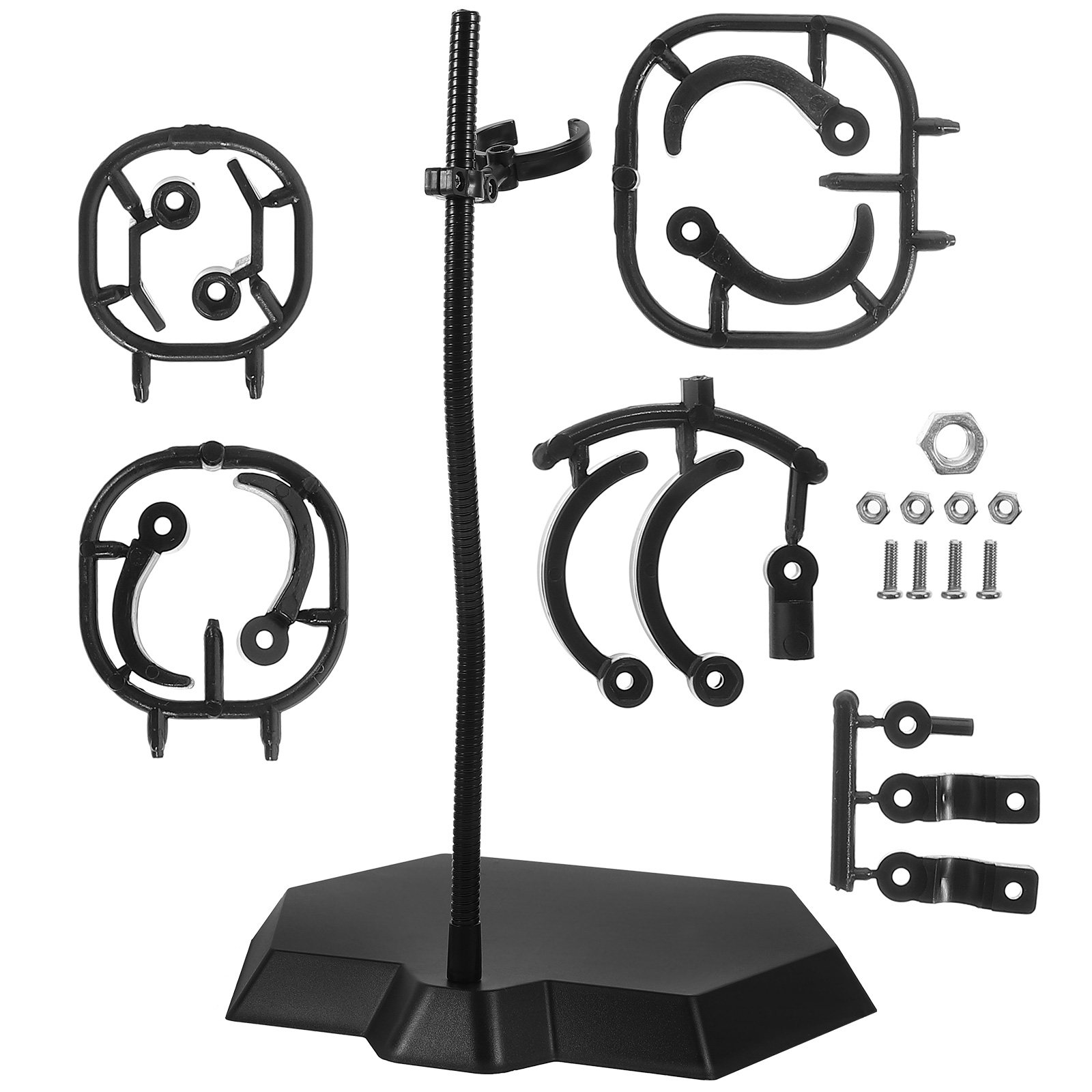 Action Figure Stand - ขาตั้งฟิกเกอร์แบบปรับได้ ท่อสนุ๊กเกิลยืดหยุ่น ขาตั้งพลาสติกสำหรับตั้งโชว์บนโต๊ะ แข็งแรงมั่นคง