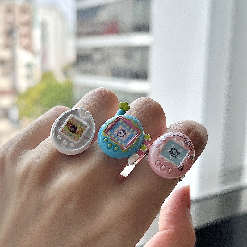 Bandai Model Tamagotchi - ของแท้จาก Bandai ทามาก็อตจิ แหวนตกแต่ง ซีรีส์ 3