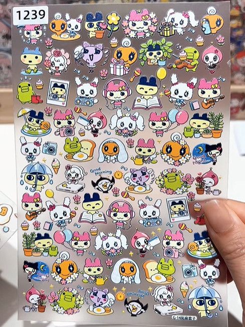 สติกเกอร์กันน้ำลายทามาก็อตจิแบ - Bandai Model Tamagotchi บทวิจารณ์และราคา